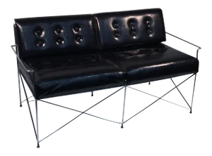 Molecular Design Tubular Chrome Loveseat