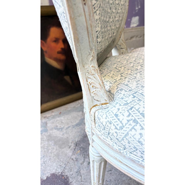 Late 19th Century French Chairs With Rose Tarlow Fabric For Sale - Image 9 of 12