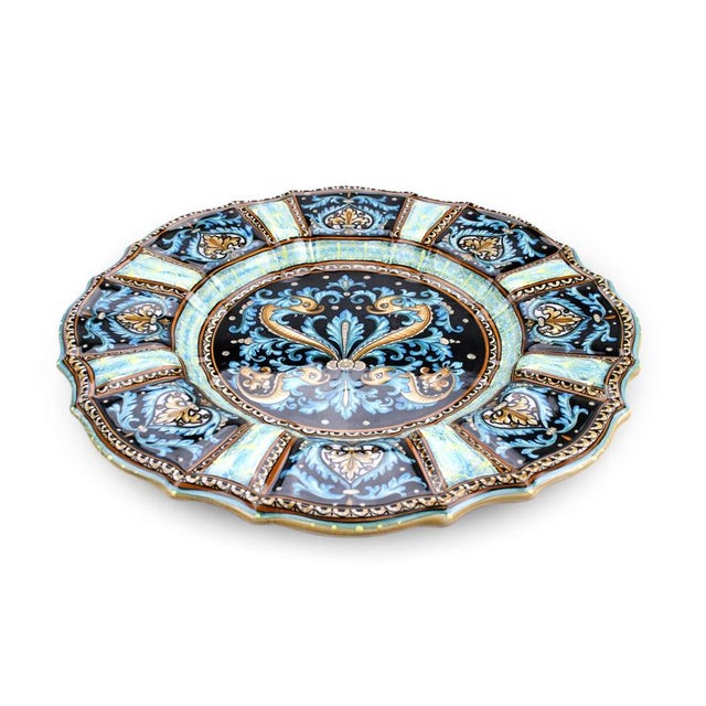 Ceramic Blue Dolphins Plate by deBlona For Sale - Image 7 of 9