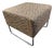 MCM Cloth Foot Stool With Chrome Feet For Sale