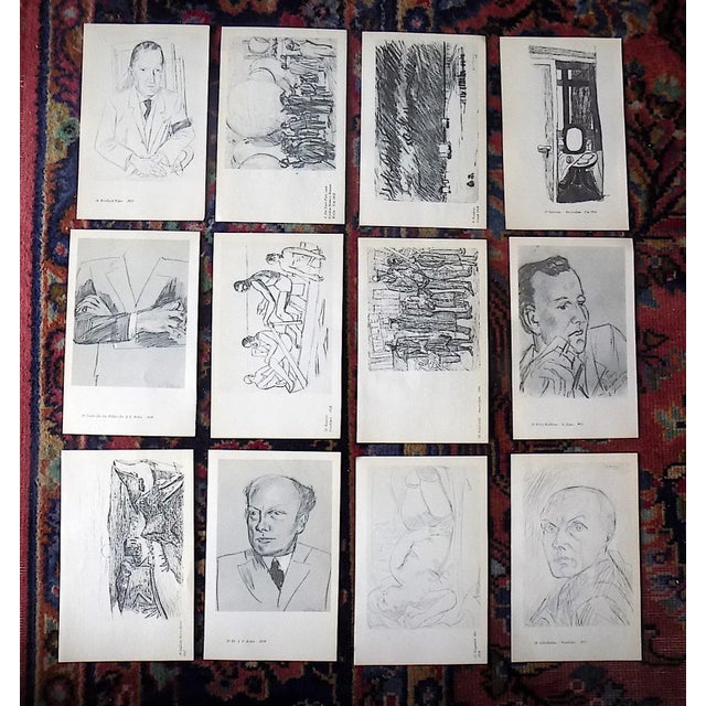 Black Vintage Diminutive Mid 20th Century Max Beckmann Expressionist Lithographs - Set of 12 For Sale - Image 8 of 9
