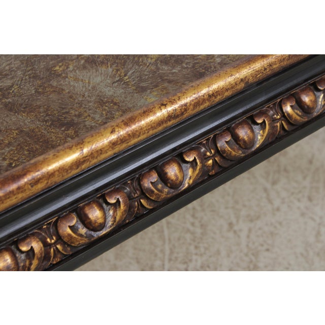 Vintage Large Eglomise Paint Decorated Coffee Table For Sale - Image 10 of 13