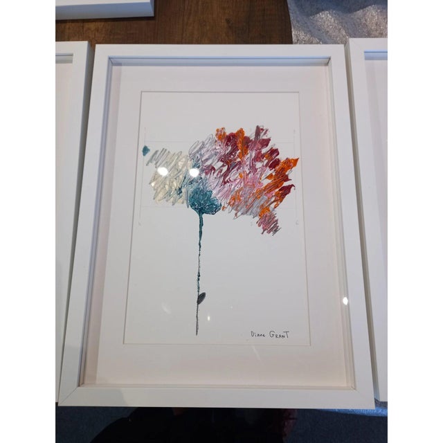 Set of 3 - Organic Modern Minimalist Flower Studies | Botanical Paintings | Herbarium Wall Art | Unframed For Sale - Image 9 of 9