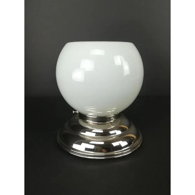 1920s Chrome-Plated Brass Ceiling Lamp For Sale - Image 5 of 7