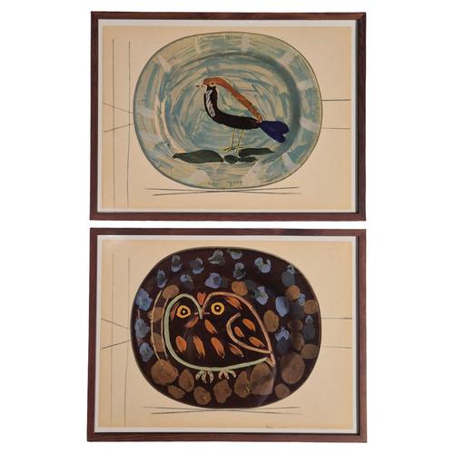 After Picasso, Céramiques de Picasso Plates, 1948, Prints, Framed, Set of 2 For Sale - Image 8 of 8