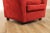Red Roche Bobois Italian Modern Upholstered Lounge Armchair and Ottoman For Sale - Image 8 of 12