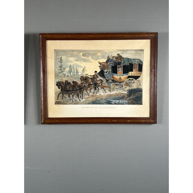 After Horace Vernet, Stagecoach Scenes, 1800s, Engraving For Sale - Image 8 of 11