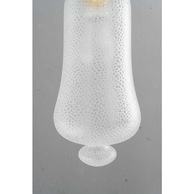 Art Deco Brass Pendant with Glass Shade, Vienna, 1920s For Sale - Image 6 of 18