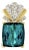 Gia Certified 35 Carat Indicolite Tourmaline & Diamond 18k Gold Pendant For Sale