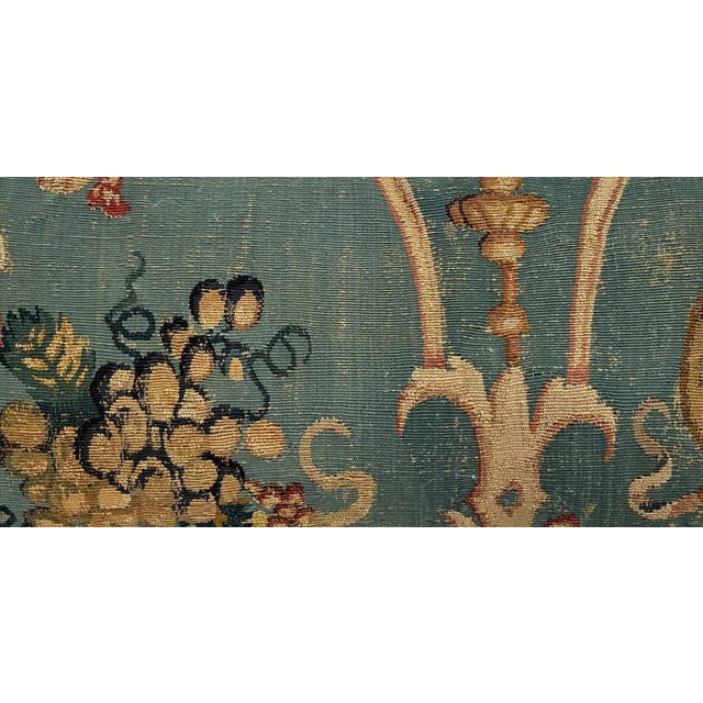 French Contemporary Pillow Made From 18th Century French Tapestry For Sale - Image 3 of 5