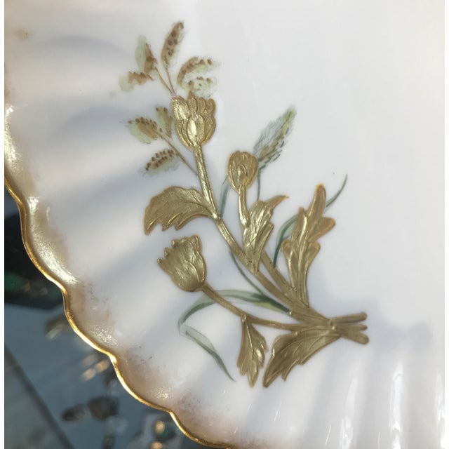 19th Century English Hand Painted Compotes - a Pair For Sale - Image 4 of 14