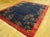 1920s Navy Blue Floral Antique Chinese Art Deco Carpet 7' 10'' X 9' 7'' Knotted Pile Wool Rug For Sale - Image 12 of 12