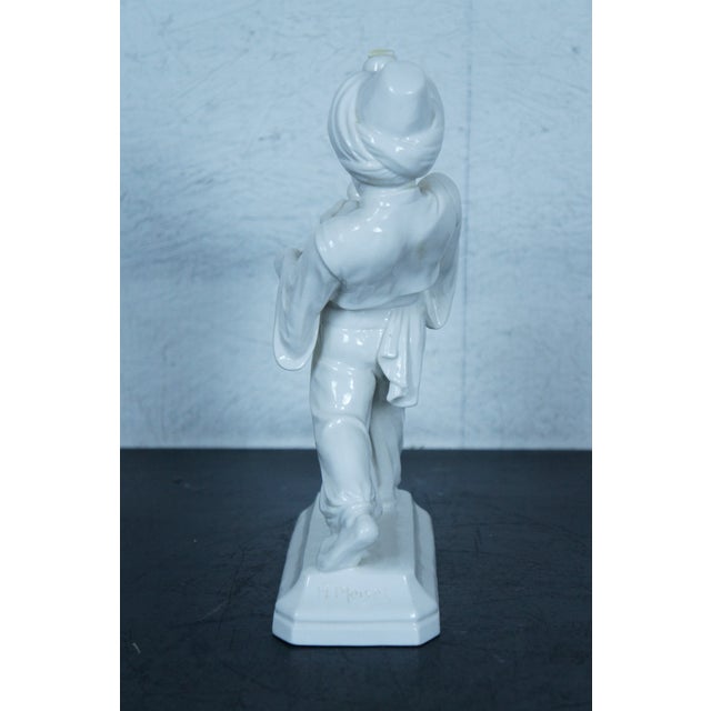1930s Hugo Meisel German Schwarzburger Porcelain Man With Fruit Figurine For Sale - Image 10 of 12