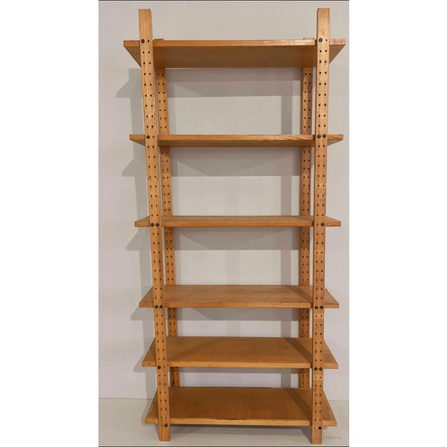 Large Vintage Wooden Bookcase, 1970s For Sale - Image 6 of 8
