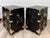 Pair of 1970s Chinoiserie Black Lacquer Nightstands With Hand-Painted Birds & Brass Hardware For Sale - Image 14 of 17