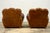 1930s French Art Deco Scalloped Back Cognac Leather Club Chairs, Pair For Sale - Image 18 of 18