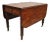 Antique Federal Sheraton Mahogany Drop Leaf Breakfast Dining Table W/ Drawer For Sale