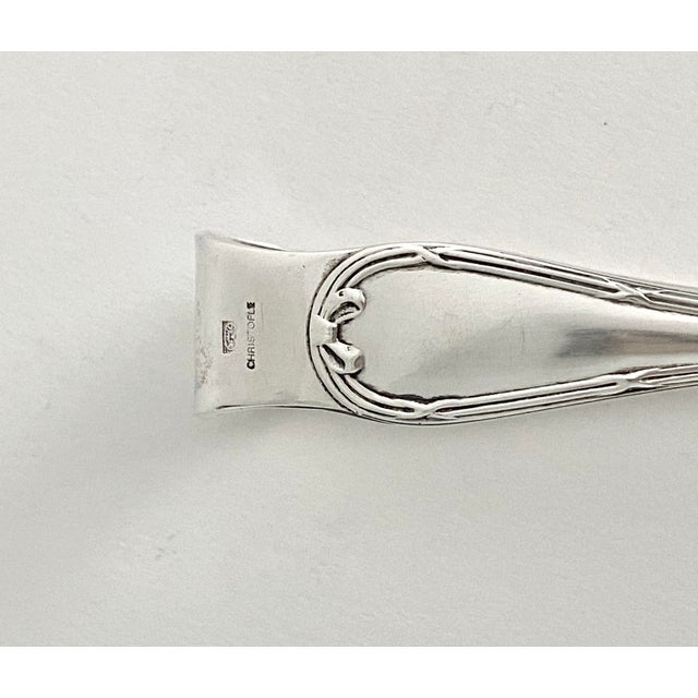 Metal Antique French Christofle Silver Plate Sugar Tongs For Sale - Image 7 of 7