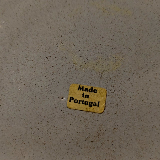 Celadon 1950s Caldas Majolica, 3-D Ceramic Plate With Life-Like Fruits, Pottery Made in Portugal For Sale - Image 8 of 9