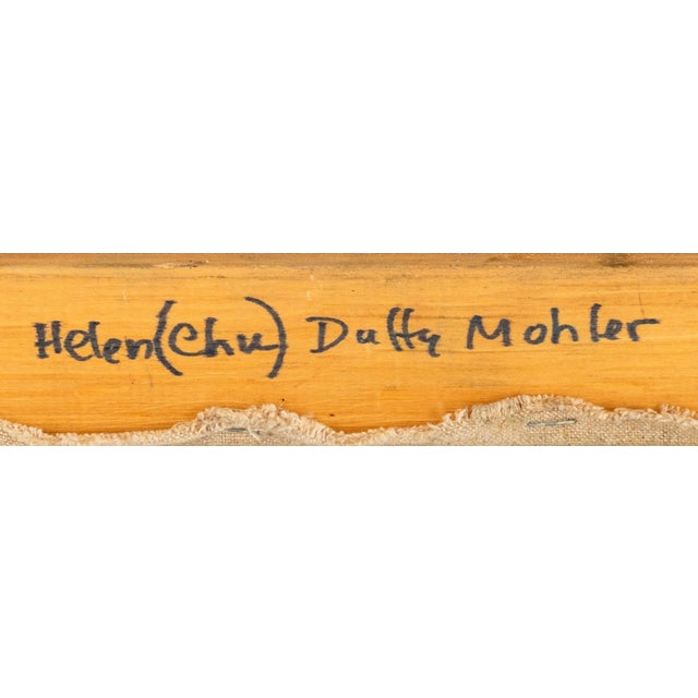 Textile Duffy Mohler Portrait of a Seated Woman Oil For Sale - Image 7 of 8