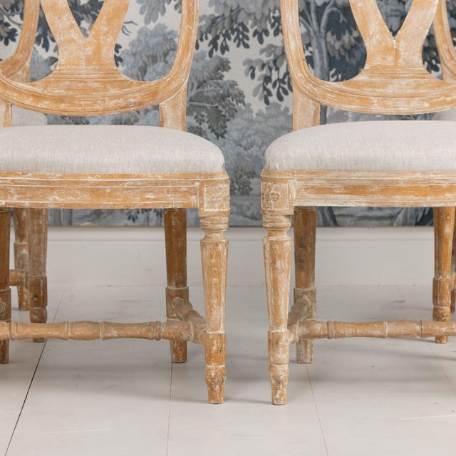 Gold Set of Four 18th C. Swedish Gustavian 'Model' Chairs in Original Paint For Sale - Image 8 of 17