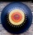 Vintage Couroc of Monterey round serving charger or decorative wall plaque featuring an extraordinary stylized sunburst...