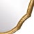 Modern Gold Leafed Oval Scallopped Mirror For Sale - Image 3 of 6