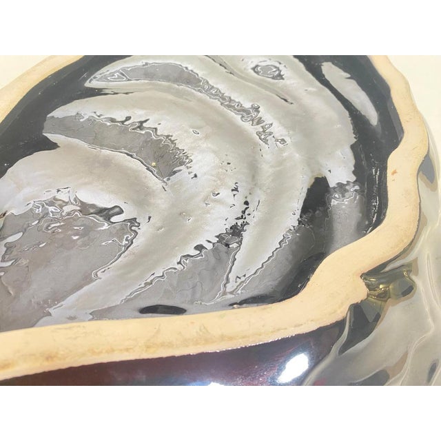 Ceramic Large Ceramic Blue Vide Poche, 1960 For Sale - Image 7 of 14