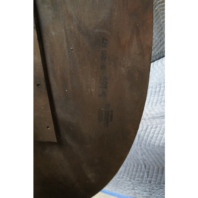 Vintage Hekman Georgian Style Crotch Mahogany Oval Coffee Cocktail Table 52" For Sale - Image 11 of 11