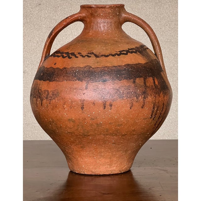 18th Century Bridal Jug Red Picher "Cantaro" From Calanda, Spain Terracotta Vase For Sale - Image 4 of 10