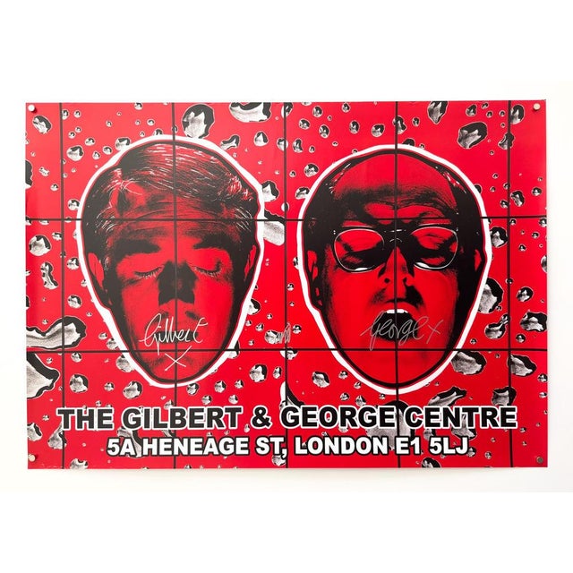 Gilbert & George, Original Hand-Signed Blood Heads Poster, 2023, Print For Sale - Image 9 of 10