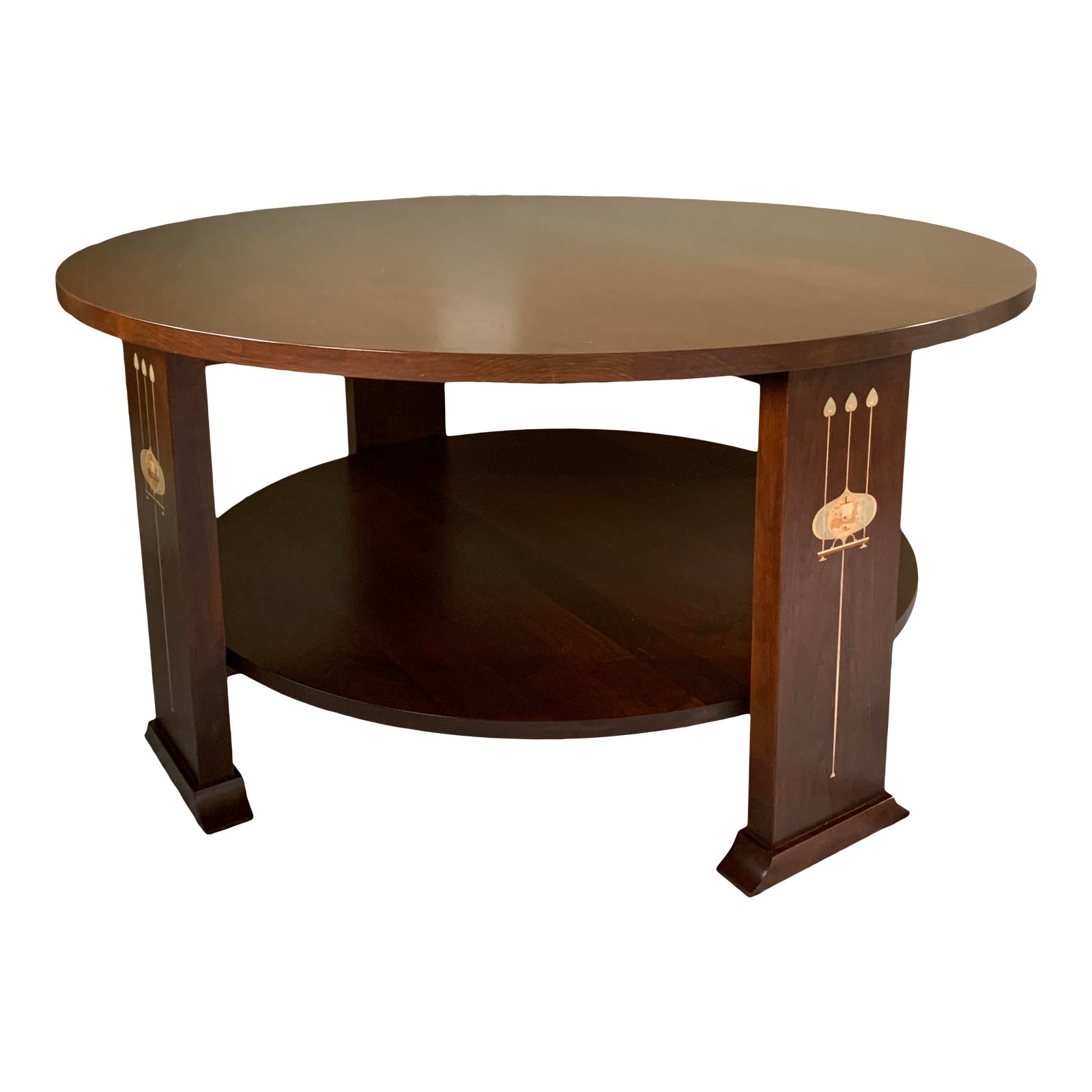 Stickley Harvey Ellis Cherry Round Cocktail Table Chairish
