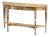Astor 54"W Demilune Console Table, Light Burl For Sale