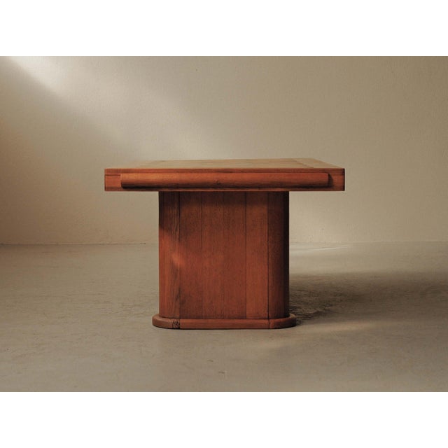 Art Deco Oak and Walnut Marquetry Table, France, 1940 For Sale - Image 4 of 16
