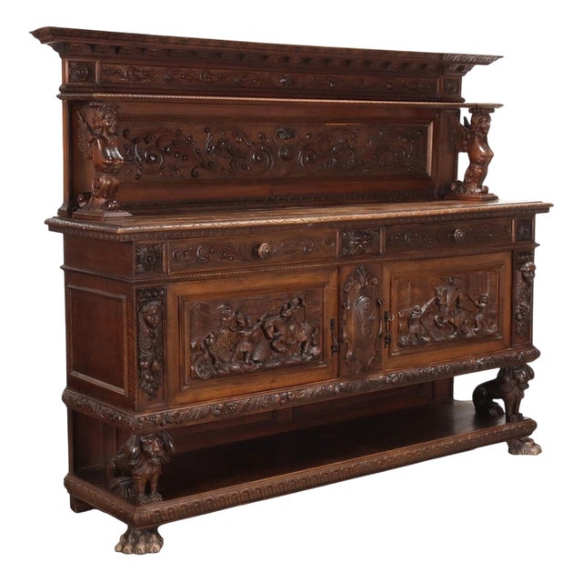 20th Century Neo-Baroque Cupboard in Walnut For Sale