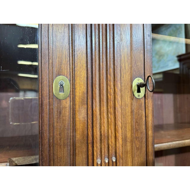 Louis XVI Roll-Top Desk in Mahogany and Walnut with Cloverleaf Locks For Sale - Image 12 of 18