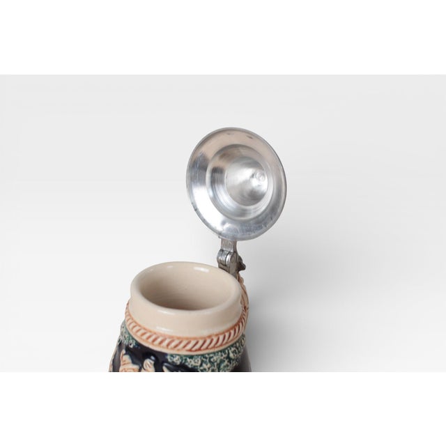 Mid-Century West German 1/8l Beer Stein With Pewter Lid For Sale - Image 10 of 14