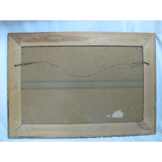 Cecil Casebier Signed Original Ft Davis Texas Landscape Framed Oil Painting For Sale - Image 9 of 9