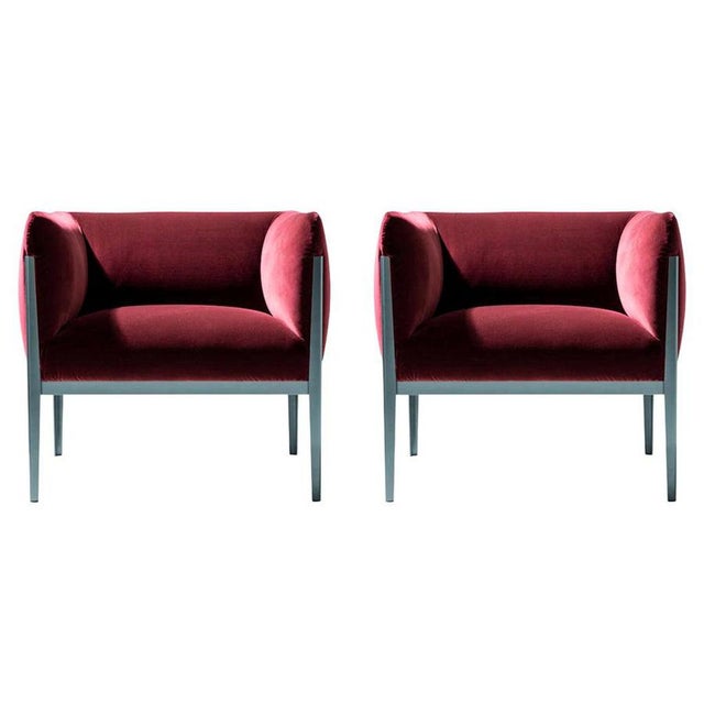 Not Yet Made - Made To Order Cotone Chairs in Aluminum and Fabric by Ronan & Erwan Bourroullec for Cassina, Set of 2 For Sale - Image 5 of 5