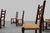 Mid-Century Brutalist Chairs in Wood and Wicker, Belgium, 1970s, Set of 8 For Sale - Image 6 of 17