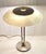 Vintage Table Lamp in Bicolor Metal, Brass and Stainless Steel with White Marbled Glass Shade from Hustadt-Leuchten, 1980s For Sale - Image 3 of 8