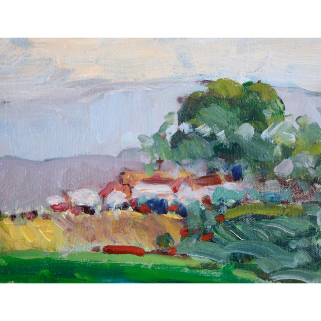 Impressionist "Salinas Valley Farm" - Fauvist Landscape in Oil on Artist's Board by Will Light For Sale - Image 3 of 11