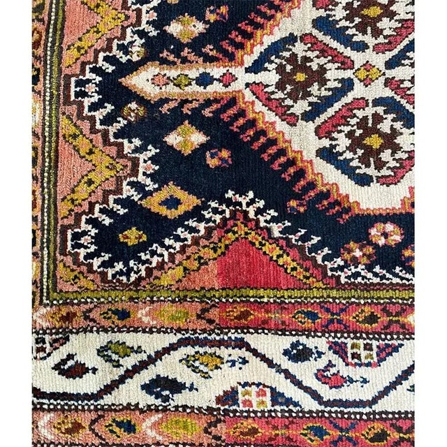 1910s Antique Persian Bakhtiari Runner Rug 3’9″ X 10’10” For Sale - Image 10 of 11