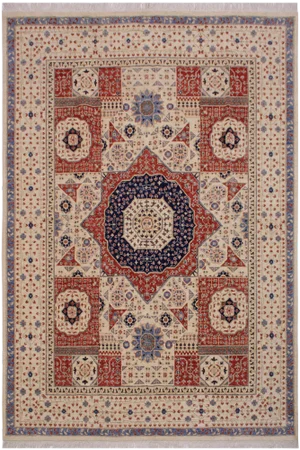 1990s Shabby Chic Rustic Ivory Wool Rug - 8′1″ × 10′2″