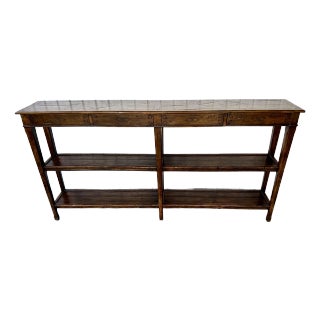 Fine Theodore Alexander Castle Bromwich Country French 4 Drawer Console Table For Sale