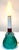 Black Mid 20th Century Archimede Seguso Murano Ribbed Emerald Green Glass Lamp Applied Crystal Collar For Sale - Image 8 of 16