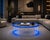 Modern Transparent Blue Acrylic Oval Coffee Table With Clear Base For Sale - Image 3 of 4