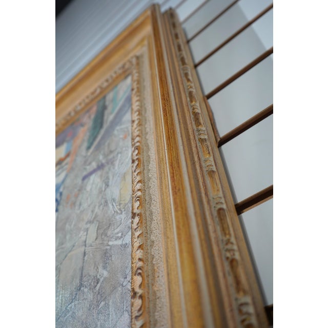 1960s William Benecke Oil Painting on Canvas ‘Street in Eze’ - Signed For Sale - Image 5 of 11