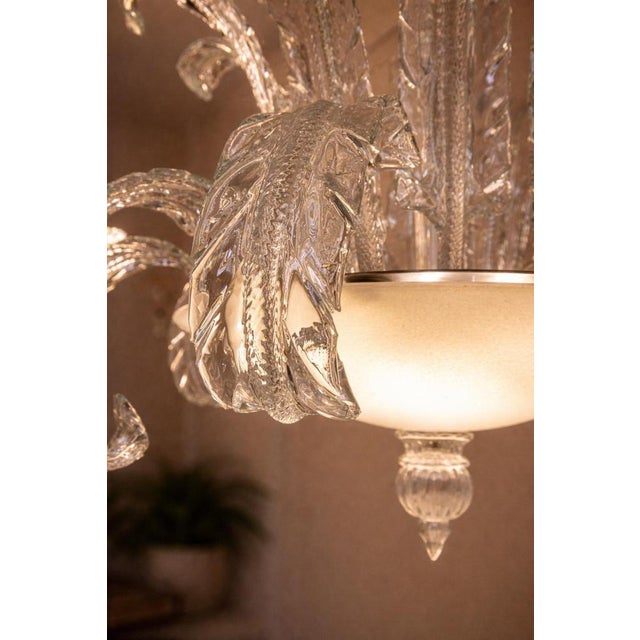 Art Deco Murano Glass Chandelier, 1940s For Sale - Image 12 of 13
