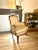 French Country Vintage French Louis XV Style Carved Wood Accent Armchair For Sale - Image 3 of 8